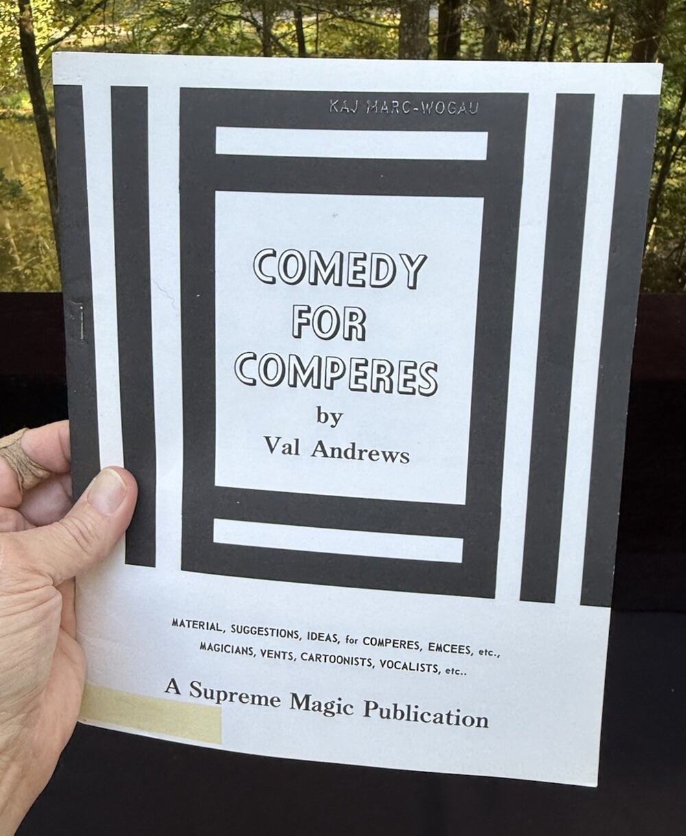 COMEDY FOR COMPERES by Val Andrews A Supreme Magic Publication EUC
